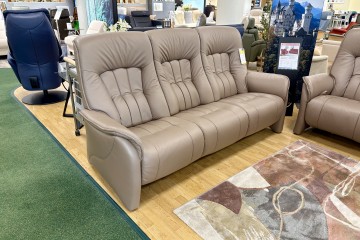 - Rhine Static 3-Seater Sofa in Leather