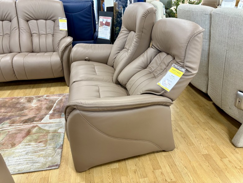 - Rhine Manual-Reclining 2-Seater Sofa in Leather