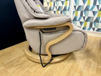 - Chester Midi Power-Reclining Swivel Chair in Leather thumbnail