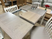 Figaro - Contempo Grey Extending 2-4 Dining Table and 2x Low Slat Back Dining Chairs thumbnail