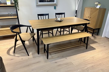 - Monza Medium Extending Dining Table, Bench, 2x Como Dining Armchairs and 2x Dining Chairs