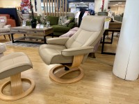 - Nordic Large Chair and Footstool in Leather thumbnail