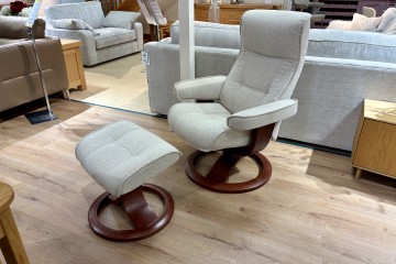 - Nordic Standard Chair and Footstool in Fabric