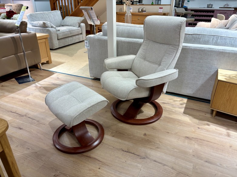 - Nordic Standard Chair and Footstool in Fabric