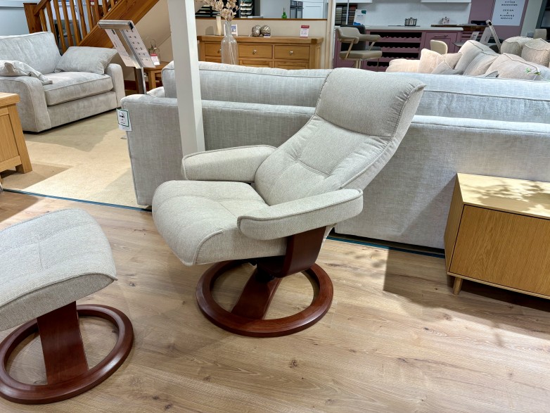 - Nordic Standard Chair and Footstool in Fabric