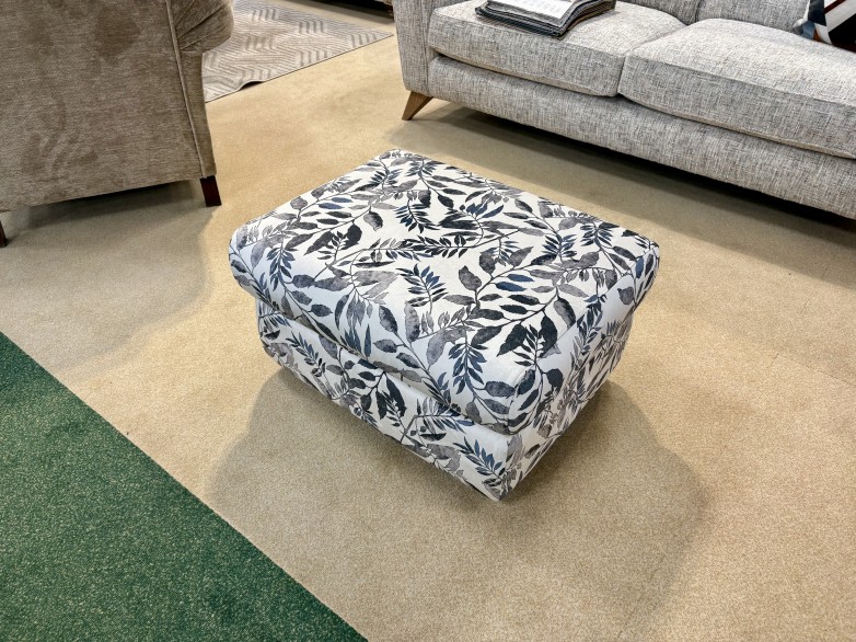 - Kingsbury Storage Footstool in Patterned Fabric