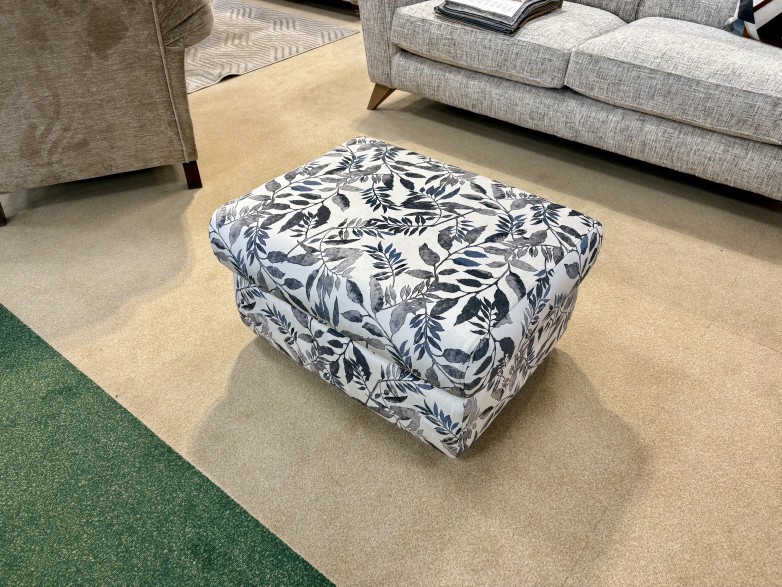 - Kingsbury Storage Footstool in Patterned Fabric