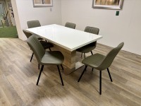 Sanoma Extending Dining Table and 6x Milo Dining Chairs thumbnail