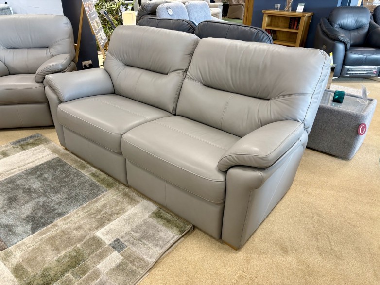 - Seattle 3-Seater Sofa and Power-Reclining Armchair in Leather