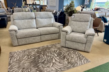 - Ellis Armchair and Power-Reclining 3-Seater Sofa with Electric Headrest and Lumbar Adjustment