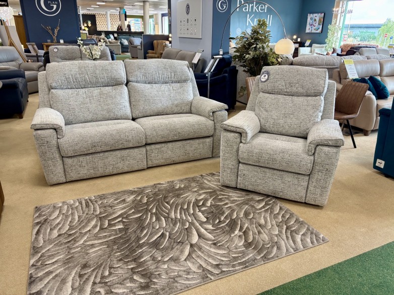 - Ellis Armchair and Power-Reclining 3-Seater Sofa with Electric Headrest and Lumbar Adjustment