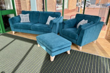 - Vincent 3-Seater Sofa, Armchair and Footstool