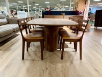 - Extending Dining Table (SM117NO) and 6x Dining Chairs (SM46NO) in Oiled Walnut Wood thumbnail